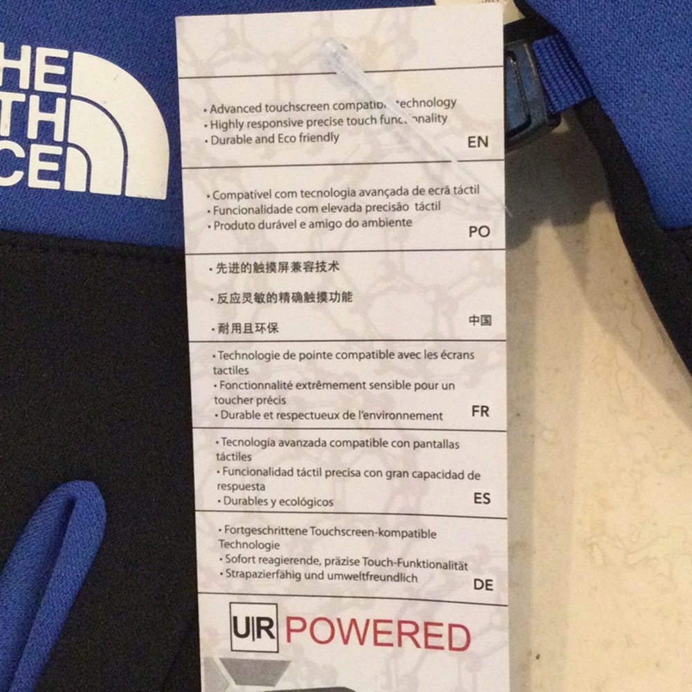 The North Face Etip Gloves Unisex Size Medium Blue TNF Winter Glove - Picture 9 of 15